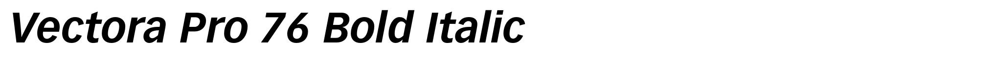 Vectora Pro 76 Bold Italic image